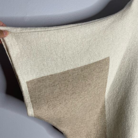 Note Di Anita Women's Sweater Poncho Wool Shawl Made in Italy Tan One Size - Picture 8 of 9